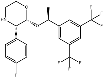 [2R-[2aR*),3a]-2-[1-[3,5-双(三氟甲基)苯基]乙氧基]-3-(4-氟苯基)吗啉 结构式