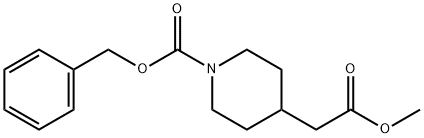 N-CBZ-4-哌啶乙酸甲酯 结构式