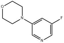 4-(5-Fluoropyridin-3-yl)morpholine 结构式