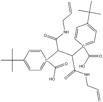 O,O'-双(4-叔丁基苯酰)-N,N'-二烯丙基-L-酒石肼 结构式