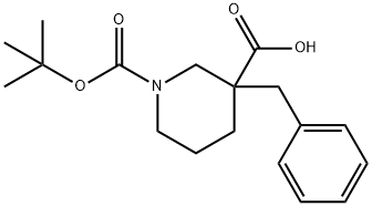 1-BOC-3-苄基-3-哌啶甲酸 结构式
