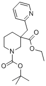 1-BOC-3-(2-PYRIDINYLMETHYL)-3-PIPERIDINECARBOXYLIC ACID ETHYL ESTER 结构式