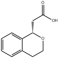(1S)-3,4-二氯-1H-2-苯唑吡喃-1-乙酸 结构式