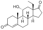 13BETA-ETHYL-11ALPHA-HYDROXYANDROST-4-ENE-3,17-DIONE 结构式