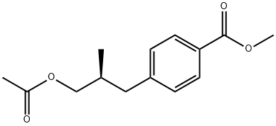 Benzoic acid, 4-[3-(acetyloxy)-2-methylpropyl]-, methyl ester, (S)- (9CI) 结构式