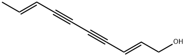 (2E,8E)-2,8-Decadiene-4,6-diyn-1-ol 结构式