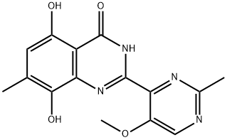 4(1H)-Quinazolinone,  5,8-dihydroxy-2-(5-methoxy-2-methyl-4-pyrimidinyl)-7-methyl-  (9CI) 结构式