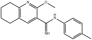 3-Quinolinecarboximidamide, 5,6,7,8-tetrahydro-2-methoxy-N-(4-methylph enyl)- 结构式