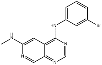 N4-(3-溴苯基)-N6-甲基-吡啶并[3,4-D]嘧啶-4,6-二胺 结构式