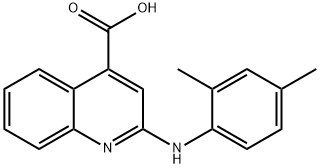 2-[(2,4-二甲基苯基)氨基]喹啉-4-羧酸 结构式