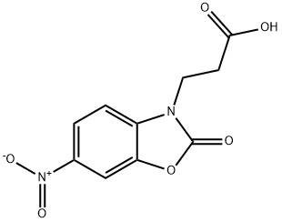 3-(6-硝基-2-氧代-1,3-苯并噁唑-3(2H)-基)丙酸 结构式