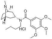 Benzamide, N-butyl-4-(8-methyl-8-azabicyclo(3.2.1)oct-3-yl)-3,4,5-trim ethoxy-, monohydrochloride, endo- 结构式