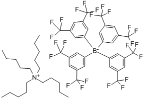 四戊基胺四[3,5-二(三氟甲基)苯基]硼化物 结构式