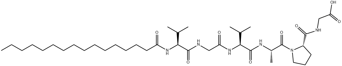 棕榈酰六肽-12 结构式