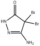 5-氨基-4,4-二溴-2,4-二氢-3H-吡唑-3-酮 结构式