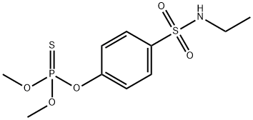 Phosphorothioic acid O,O-dimethyl O-[4-[(ethylamino)sulfonyl]phenyl] ester 结构式