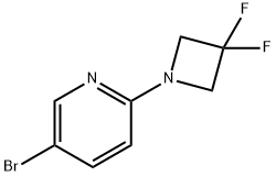 5-Bromo-2-(3,3-difluoroazetidin-1-yl)pyridine 结构式