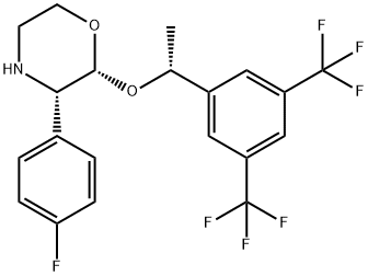 (2R,3S)-2-[(1R)-1-[3,5-双(三氟甲基)苯基)乙氧基]-3-(4-氟苯基)吗啉 结构式