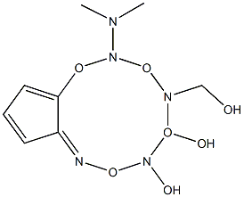 4H-Cyclopentoxazole-5,6-diol, 2-(dimethylamino)-3a,5,6,6a-tetrahydro-4-(hydroxymethyl)-, (3aS,4R,5R,6S,6aS)- 结构式