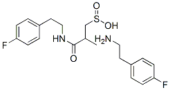 2-(4-fluorophenyl)ethanamine, 2-[2-(4-fluorophenyl)ethylcarbamoyl]prop ane-1-sulfinic acid 结构式