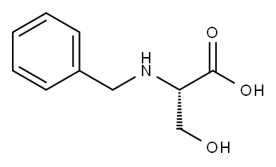L-N-苄基丝氨酸 结构式