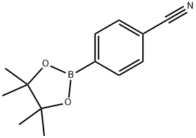 4-(4,4,5,5-四甲基-1,3,2-二恶硼)苯甲腈 结构式