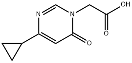 2-(4-Cyclopropyl-6-oxopyrimidin-1(6H)-yl)acetic acid 结构式