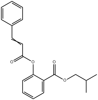 2-methylpropyl 2-[(E)-3-phenylprop-2-enoyl]oxybenzoate 结构式