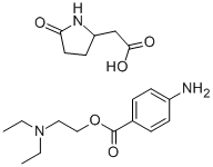 5-oxoproline, compound with 2-(diethylamino)ethyl 4-aminobenzoate (1:1) 结构式