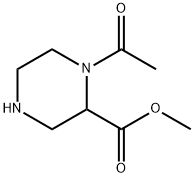 1-乙酰基哌嗪-2-羧酸甲酯 结构式