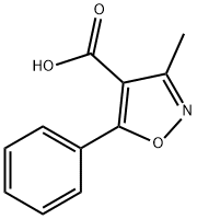 3-甲基-5-苯基-4-异恶唑甲酸 结构式