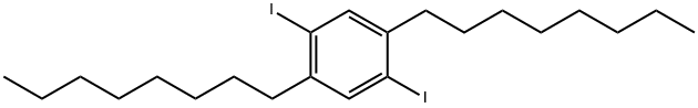 1,4-二碘-2,5-二辛基苯 结构式