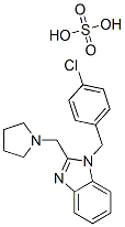 1-[(4-chlorophenyl)methyl]-2-(pyrrolidin-1-ylmethyl)-1H-benzimidazole sulphate  结构式