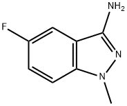 5-氟-1-甲基-1H-吲唑-3-基胺 结构式