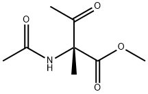 Isovaline,  N-acetyl-3-oxo-,  methyl  ester 结构式
