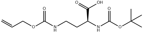 4-烯丙氧基氨基-2-BOC氨基-丁酸 结构式