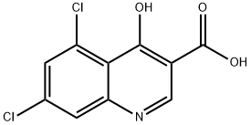 5,7-二氯-4-羟基喹啉-3-羧酸 结构式