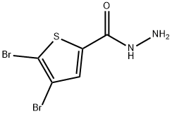 2,3-二溴-5-噻吩羧酸肼 结构式