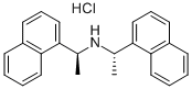 双[(S)-(+)-(1-萘基)乙基]胺 盐酸盐 结构式