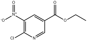 6-氯-5-硝基吡啶-3-甲酸乙酯 结构式