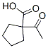 Cyclopentanecarboxylic acid, 1-acetyl- (9CI) 结构式