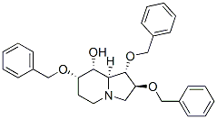 8-Indolizinol, octahydro-1,2,7-tris(phenylmethoxy)-, 1S-(1.alpha.,2.beta.,7.alpha.,8.alpha.,8a.alpha.)- 结构式