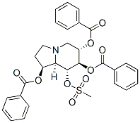1,6,7,8-Indolizinetetrol, octahydro-, 1,6,7-tribenzoate 8-methanesulfonate, 1S-(1.alpha.,6.beta.,7.alpha.,8.beta.,8a.beta.)- 结构式