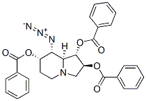 1,2,7-Indolizinetriol, 8-azidooctahydro-, tribenzoate (ester), 1S-(1.alpha.,2.beta.,7.alpha.,8.alpha.,8a.alpha.)- 结构式