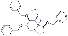 8-Indolizinemethanol, octahydro-1,6,7-tris(phenylmethoxy)-, 1S-(1.alpha.,6.beta.,7.alpha.,8.beta.,8a.beta.)- 结构式