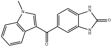 5-(1-甲基-1H-吲哚-3-羰基)-1H-苯并[D]咪唑-2(3H)-酮 结构式