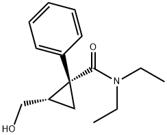 rac N,N-diethyl-2-(hydroxyMethyl)-1-phenyl-cyclopropanecarboxaMide 结构式