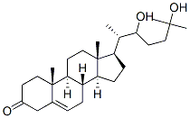 22,25-Dihydroxycholest-5-en-3-one 结构式