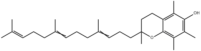 D-ALPHA-(P)-生育三烯酚 结构式