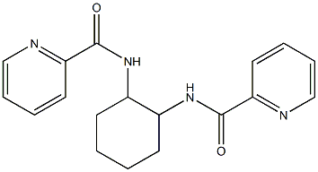 (+)-N,N'-(1S,2S)-1,2-二氨基环己烷双(2-吡啶甲酰胺) 结构式